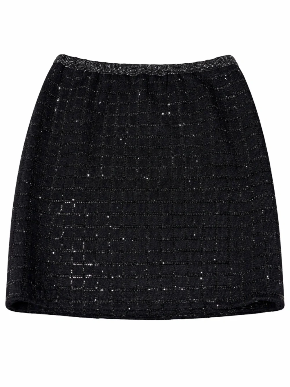 St John Evening Santana Knit Skirt Suit Set Black Metallic Sparkle Size 4 USA - Picture 4 of 14